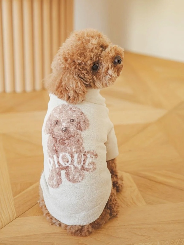 gelato pique（ジェラートピケ）【CAT&DOG】【販路限定商品】トイプードルジャガードハイネックプルオーバー｜全2色