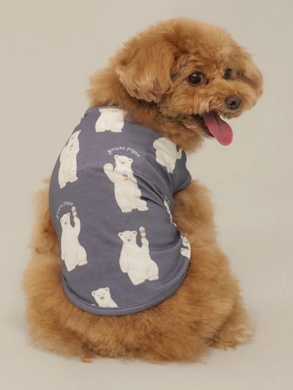 gelato pique（ジェラートピケ）【CAT&DOG】【販路限定商品】シロクマ柄COOLINGウェア｜全3色