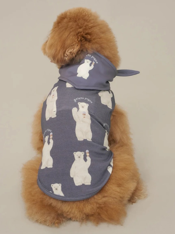 gelato pique（ジェラートピケ）【CAT&DOG】【販路限定商品】シロクマ柄保冷剤入れバンダナ｜全3色