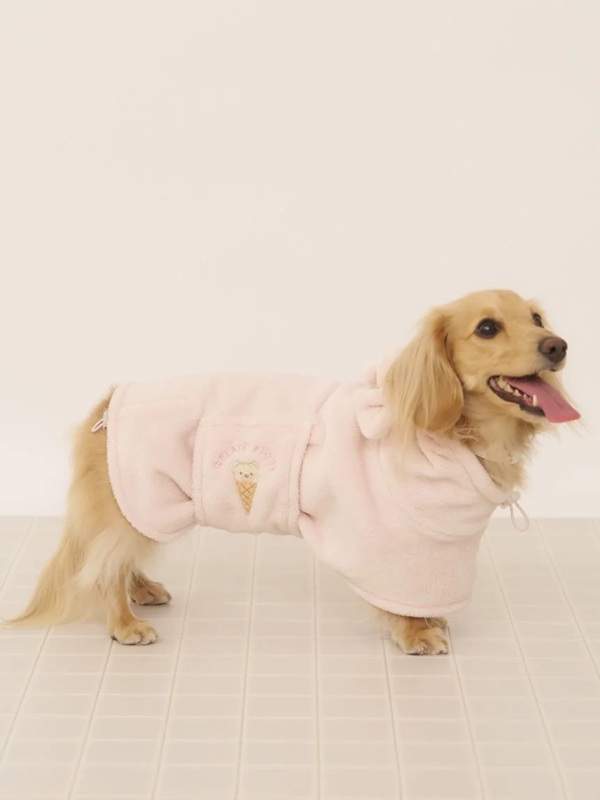 gelato pique（ジェラートピケ）【CAT&DOG】【販路限定商品】マイクロファイバーガウン｜全2色