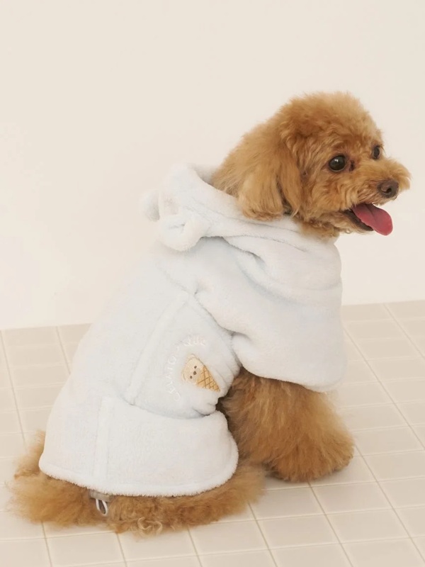gelato pique（ジェラートピケ）【CAT&DOG】【販路限定商品】マイクロファイバーガウン｜全2色