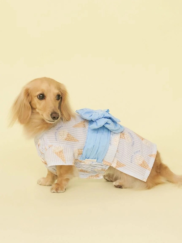 gelato pique（ジェラートピケ）【CAT&DOG】【販路限定商品】ダックスフンド浴衣｜全4色