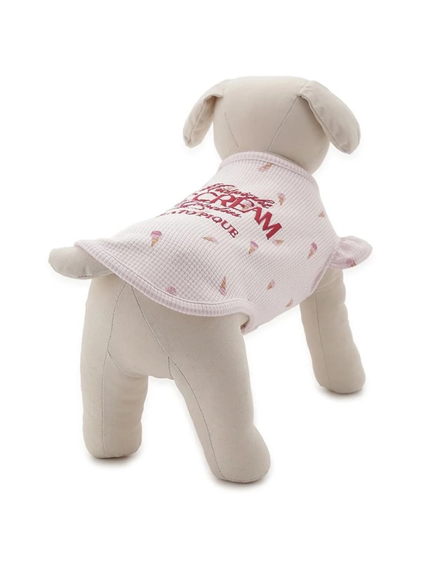 gelato pique（ジェラートピケ）【CAT&DOG】【販路限定商品】【接触冷感】アイス柄フリルワッフルプルオーバー｜全2色