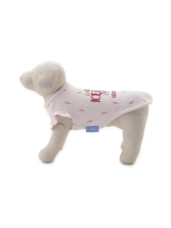 gelato pique（ジェラートピケ）【CAT&DOG】【販路限定商品】【接触冷感】アイス柄フリルワッフルプルオーバー｜全2色