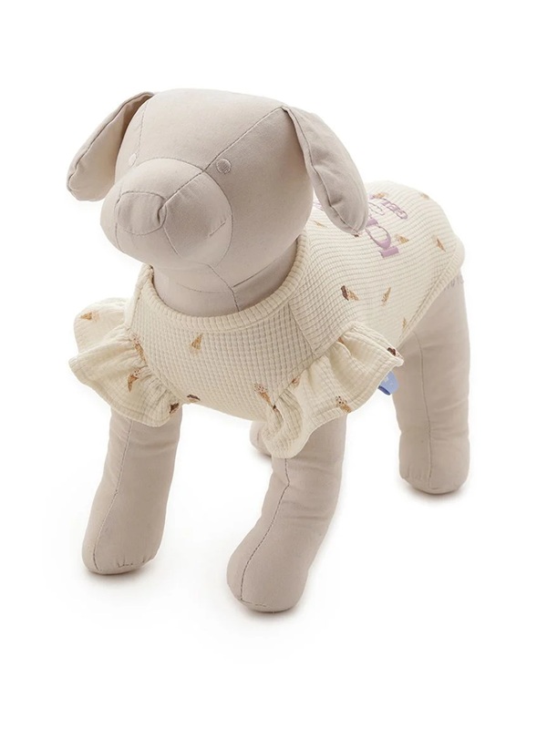 gelato pique（ジェラートピケ）【CAT&DOG】【販路限定商品】【接触冷感】アイス柄フリルワッフルプルオーバー｜全2色