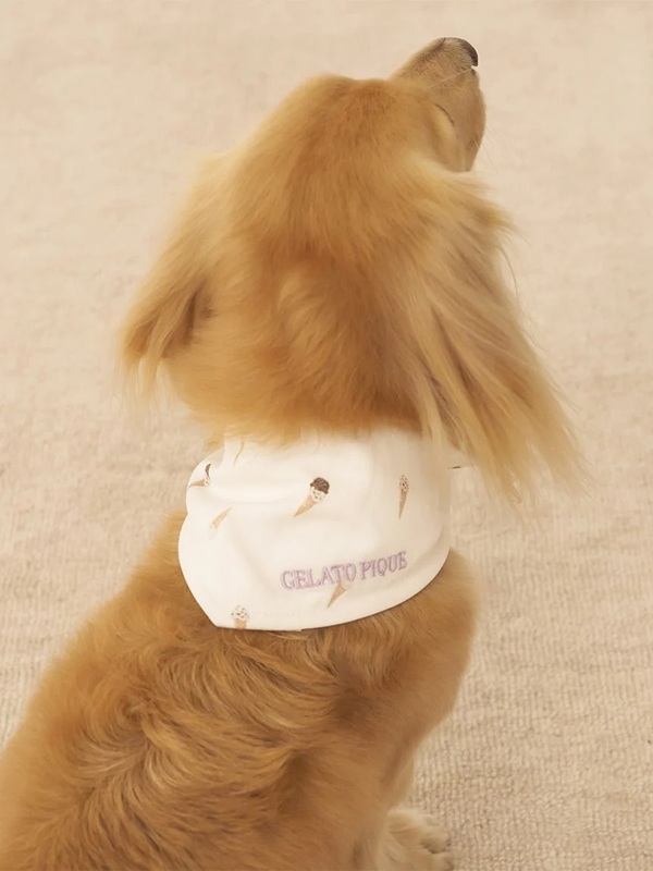 gelato pique（ジェラートピケ）【CAT&DOG】【販路限定商品】アイス柄保冷剤入れバンダナ｜全2色