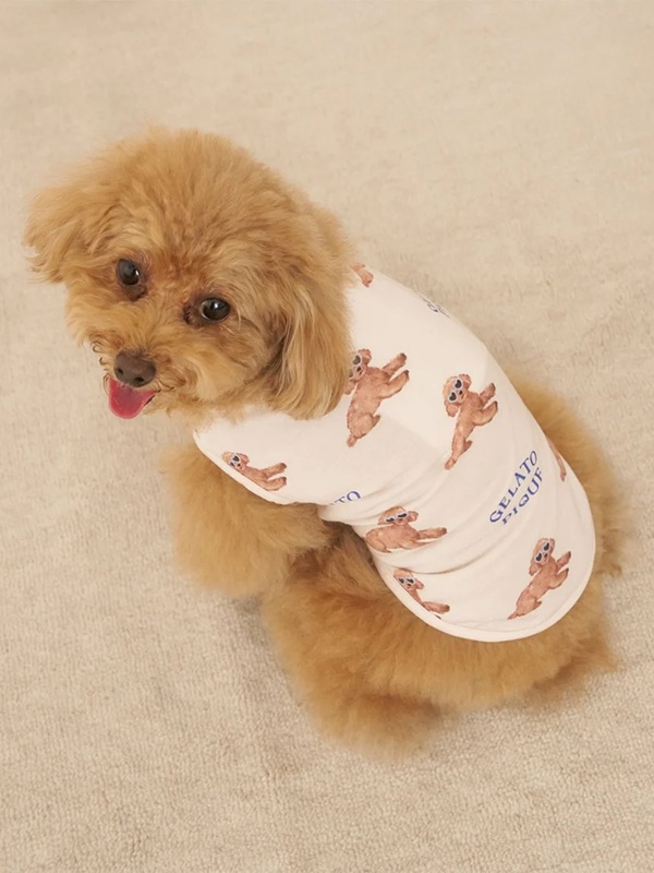 gelato pique（ジェラートピケ）【CAT&DOG】【販路限定商品】【接触冷感】サマープードル柄プルオーバー｜全3色