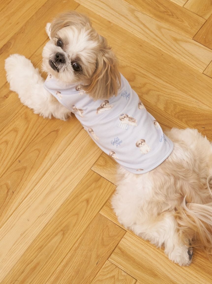 gelato pique（ジェラートピケ）【CAT&DOG】【販路限定商品】シーズー柄プルオーバー ｜全2色