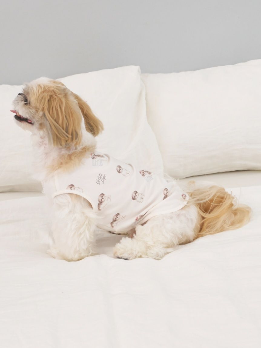 gelato pique（ジェラートピケ）【CAT&DOG】【販路限定商品】シーズー柄プルオーバー ｜全2色