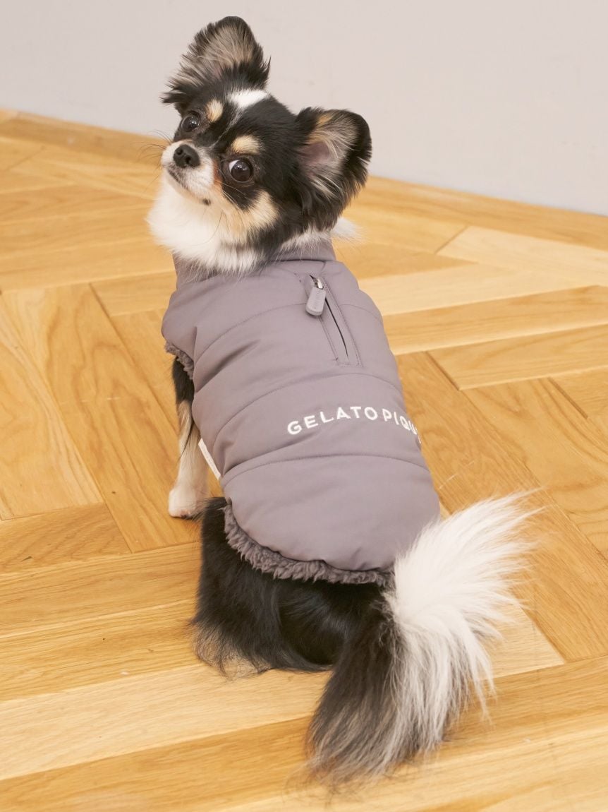gelato pique（ジェラートピケ）【CAT&DOG】【販路限定商品】中綿ベスト｜全3色