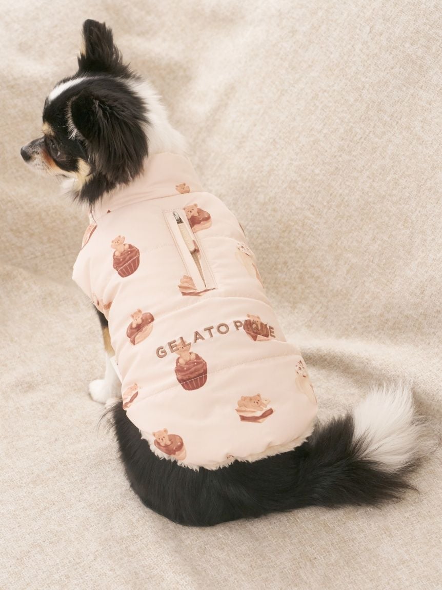 gelato pique（ジェラートピケ）【CAT&DOG】【販路限定商品】中綿ベスト｜全3色