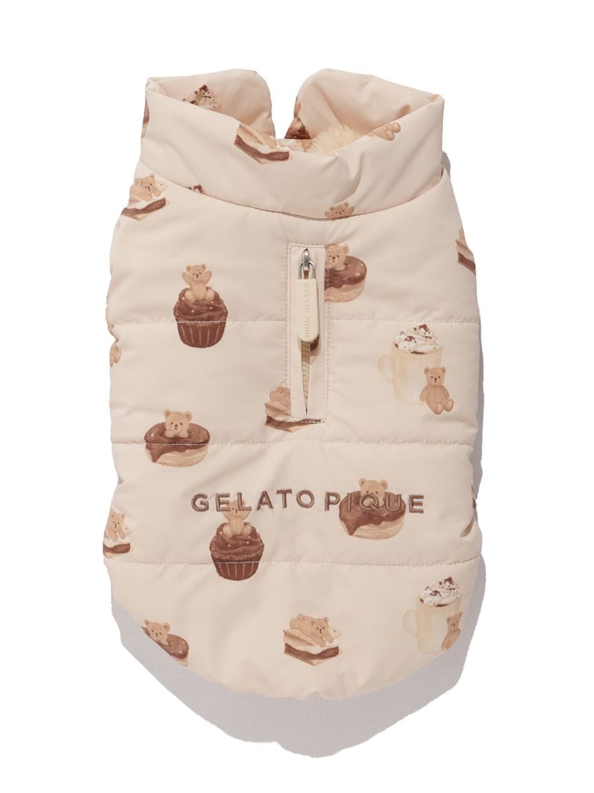 gelato pique（ジェラートピケ）【CAT&DOG】【販路限定商品】中綿ベスト｜全3色