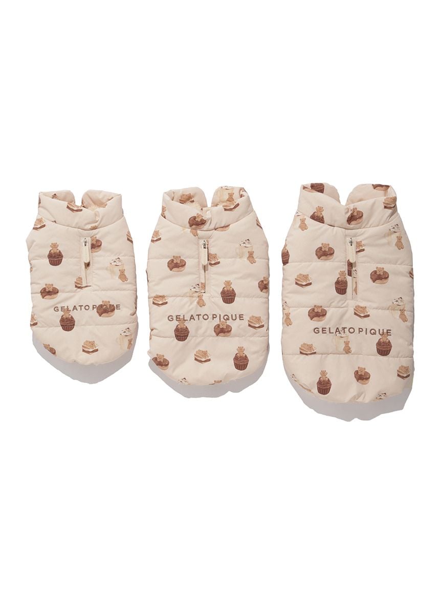 gelato pique（ジェラートピケ）【CAT&DOG】【販路限定商品】中綿ベスト｜全3色