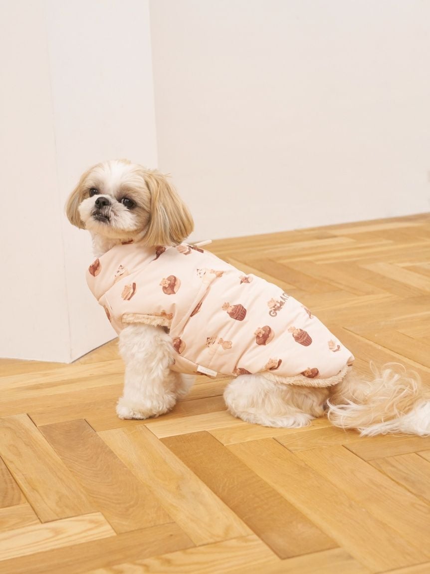 gelato pique（ジェラートピケ）【CAT&DOG】【販路限定商品】中綿ベスト ラージサイズ｜全3色