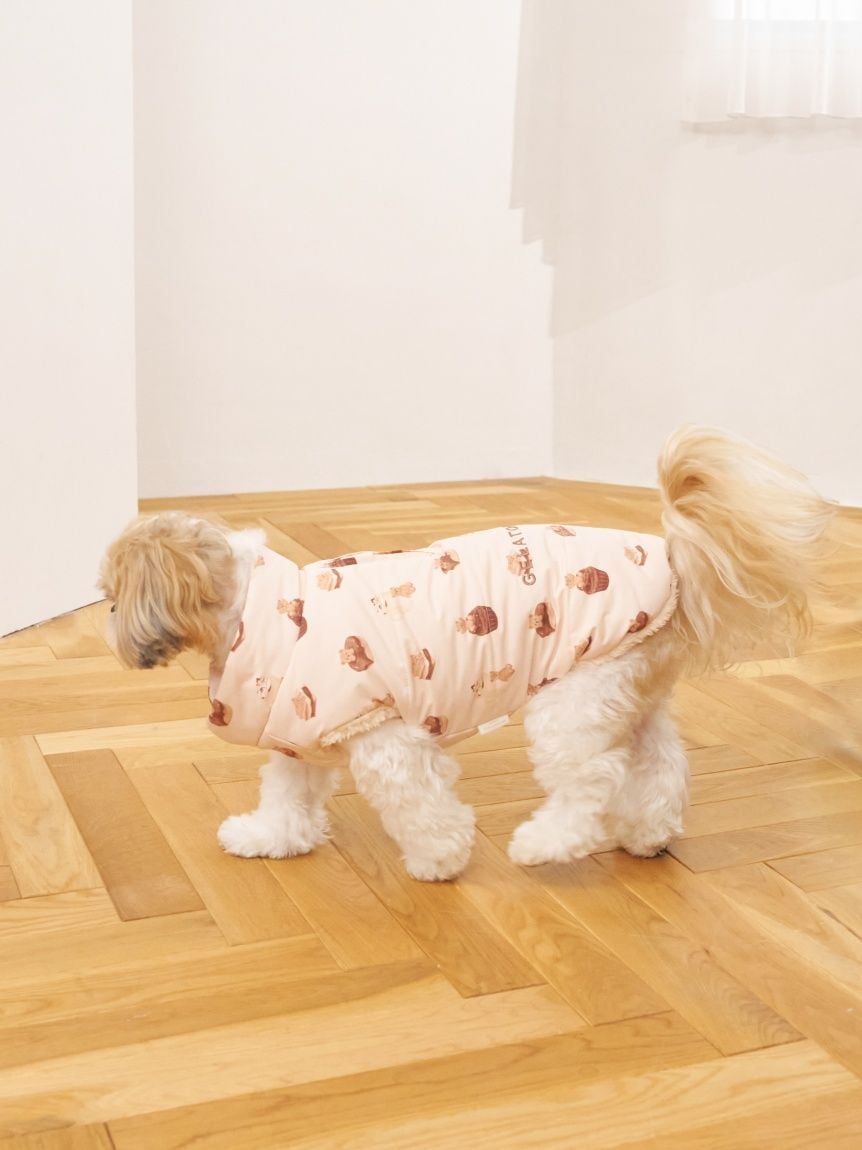 gelato pique（ジェラートピケ）【CAT&DOG】【販路限定商品】中綿ベスト ラージサイズ｜全3色