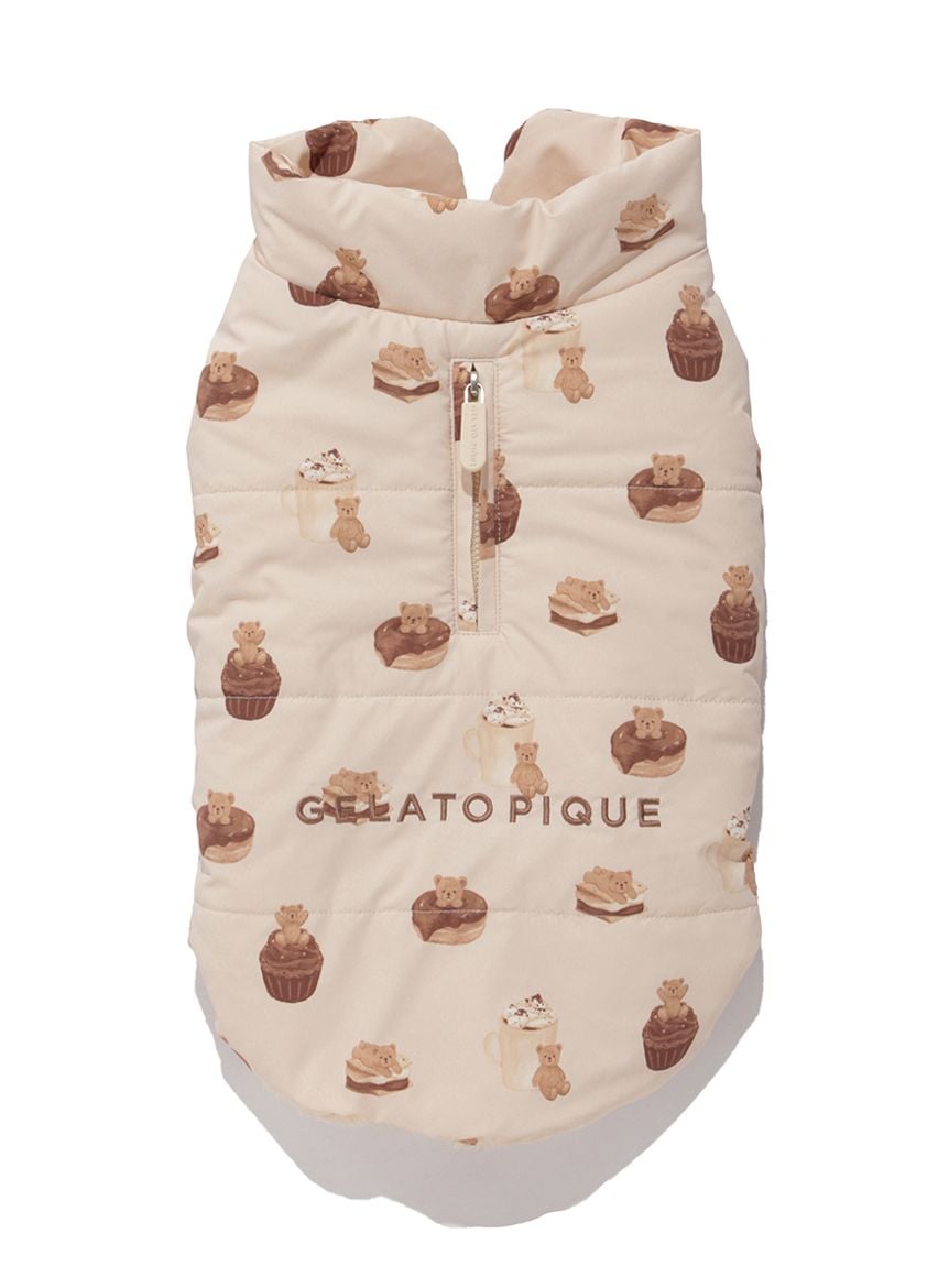 gelato pique（ジェラートピケ）【CAT&DOG】【販路限定商品】中綿ベスト ラージサイズ｜全3色