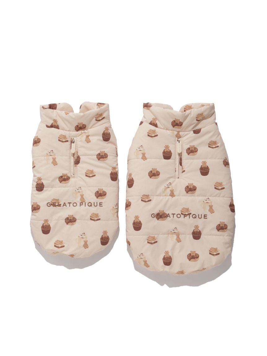 gelato pique（ジェラートピケ）【CAT&DOG】【販路限定商品】中綿ベスト ラージサイズ｜全3色