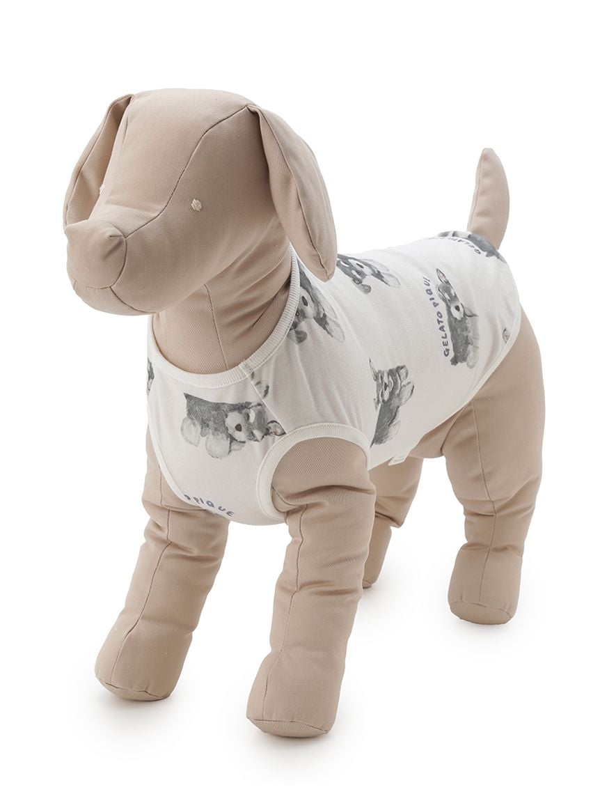gelato pique（ジェラートピケ）【CAT&DOG】【販路限定商品】シュナウザー柄カットソープルオーバー｜全2色
