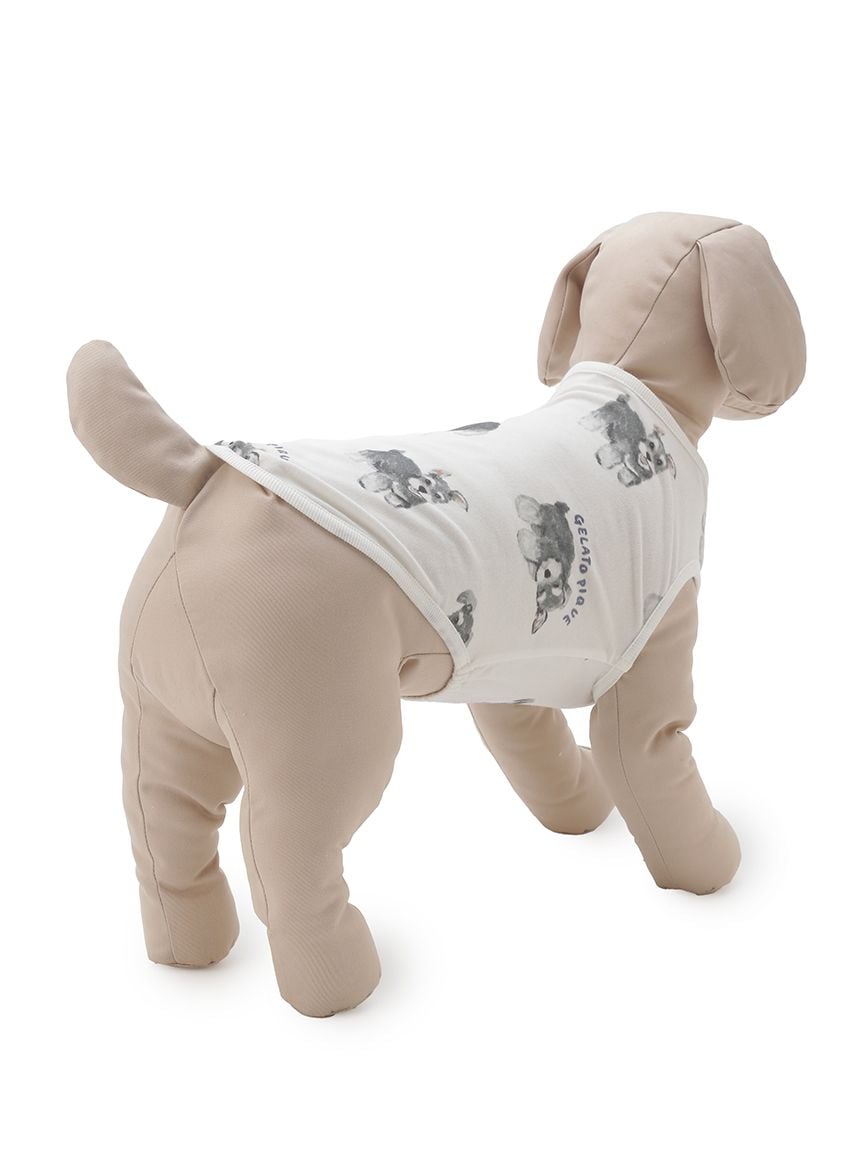 gelato pique（ジェラートピケ）【CAT&DOG】【販路限定商品】シュナウザー柄カットソープルオーバー｜全2色