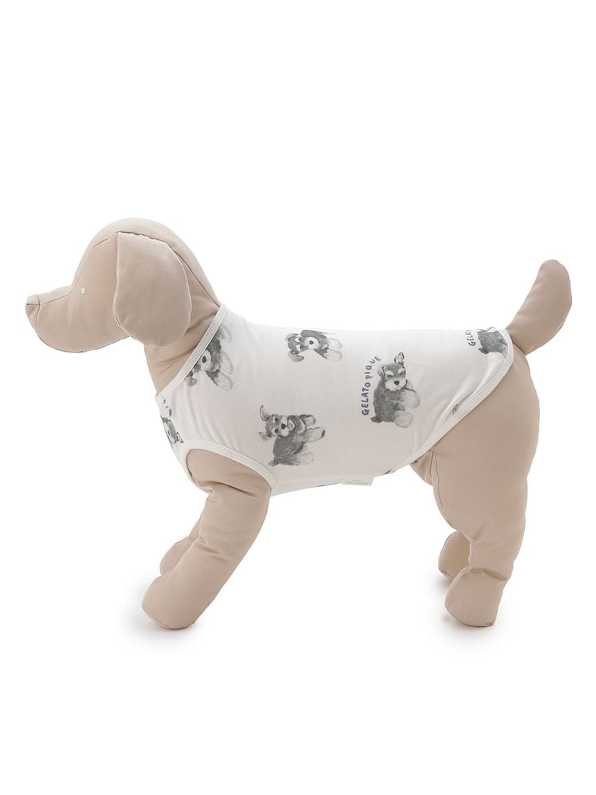 gelato pique（ジェラートピケ）【CAT&DOG】【販路限定商品】シュナウザー柄カットソープルオーバー｜全2色