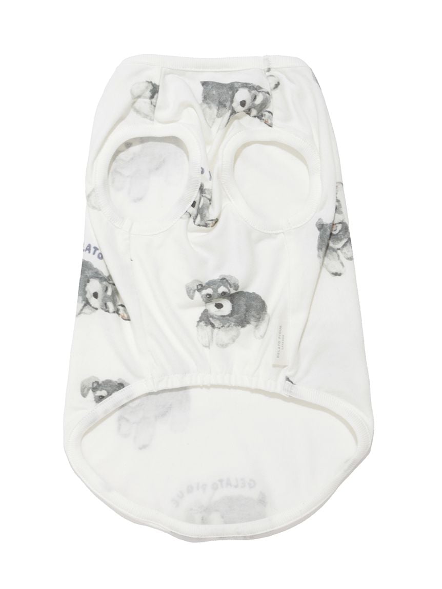 gelato pique（ジェラートピケ）【CAT&DOG】【販路限定商品】シュナウザー柄カットソープルオーバー｜全2色