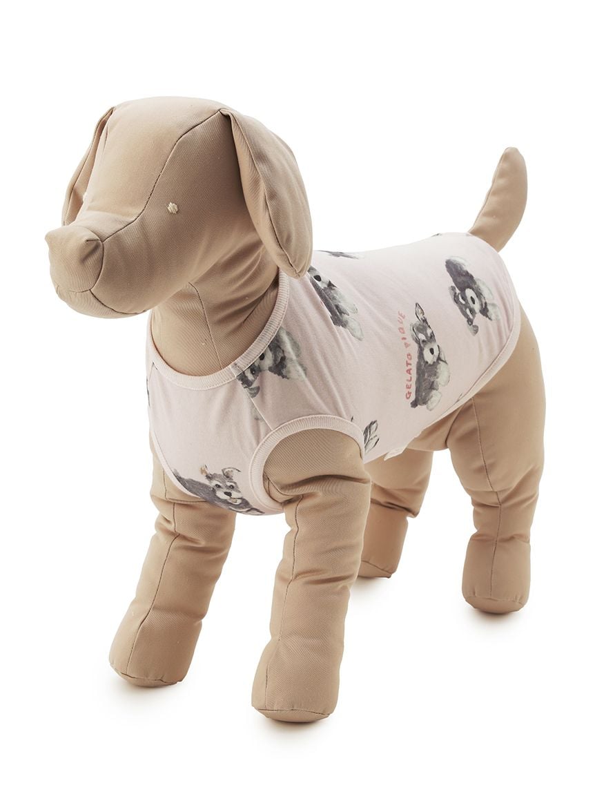 gelato pique（ジェラートピケ）【CAT&DOG】【販路限定商品】シュナウザー柄カットソープルオーバー｜全2色
