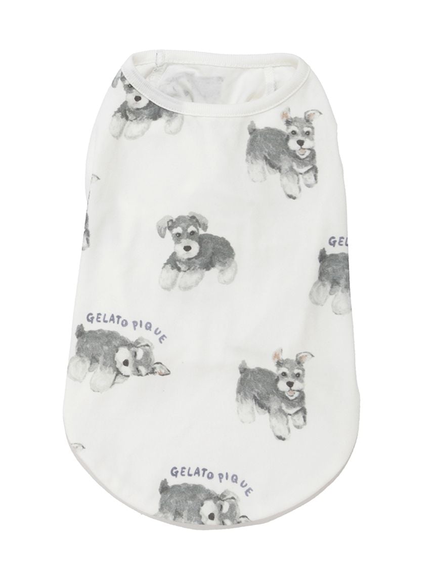 gelato pique（ジェラートピケ）【CAT&DOG】【販路限定商品】シュナウザー柄カットソープルオーバー｜全2色