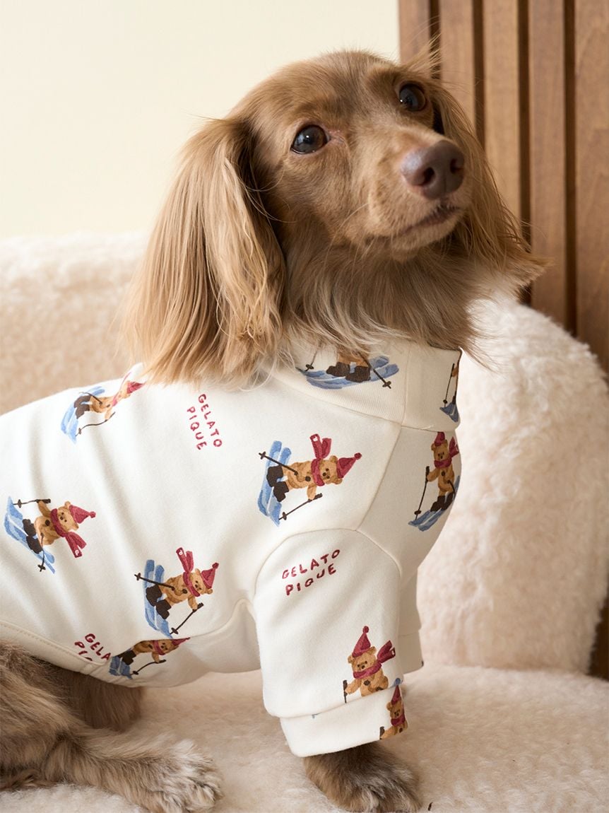 gelato pique(ジェラートピケ)【CAT&DOG】【販路限定商品】【HOLIDAY】スキーベア柄カットソー