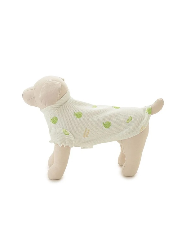 gelato pique（ジェラートピケ）【CAT&DOG】【販路限定商品】フルーツ柄ワッフルカットソープルオーバー｜全3色