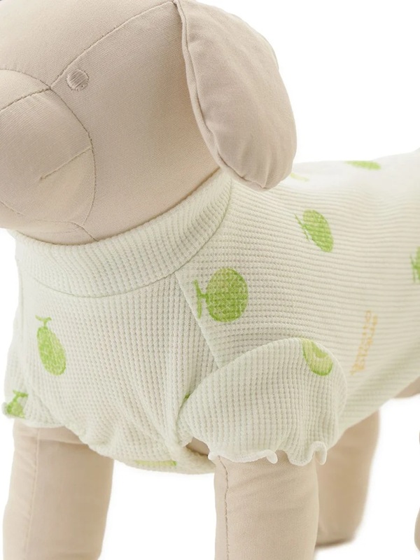 gelato pique（ジェラートピケ）【CAT&DOG】【販路限定商品】フルーツ柄ワッフルカットソープルオーバー｜全3色