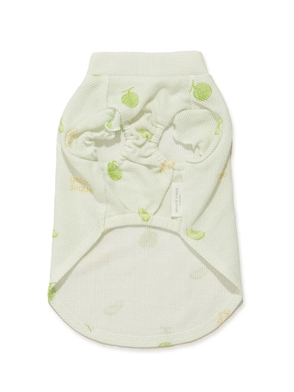 gelato pique（ジェラートピケ）【CAT&DOG】【販路限定商品】フルーツ柄ワッフルカットソープルオーバー｜全3色