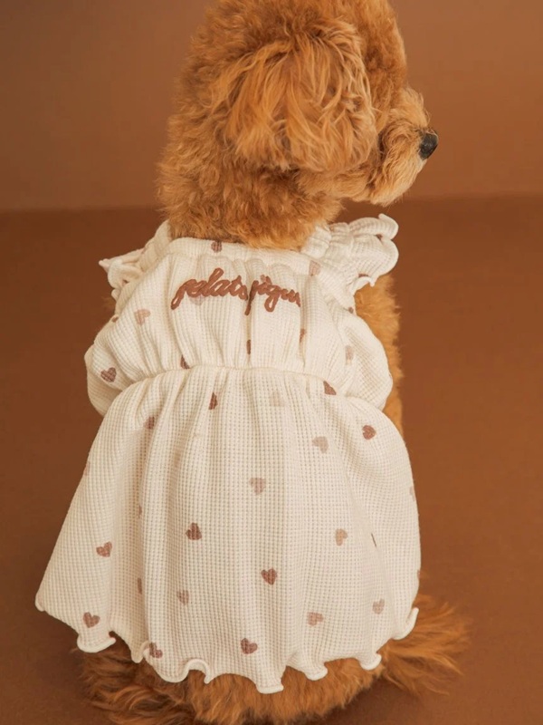 gelato pique（ジェラートピケ）【CAT&DOG】【販路限定商品】【Valentine】ハート柄フリルワンピース｜全2色