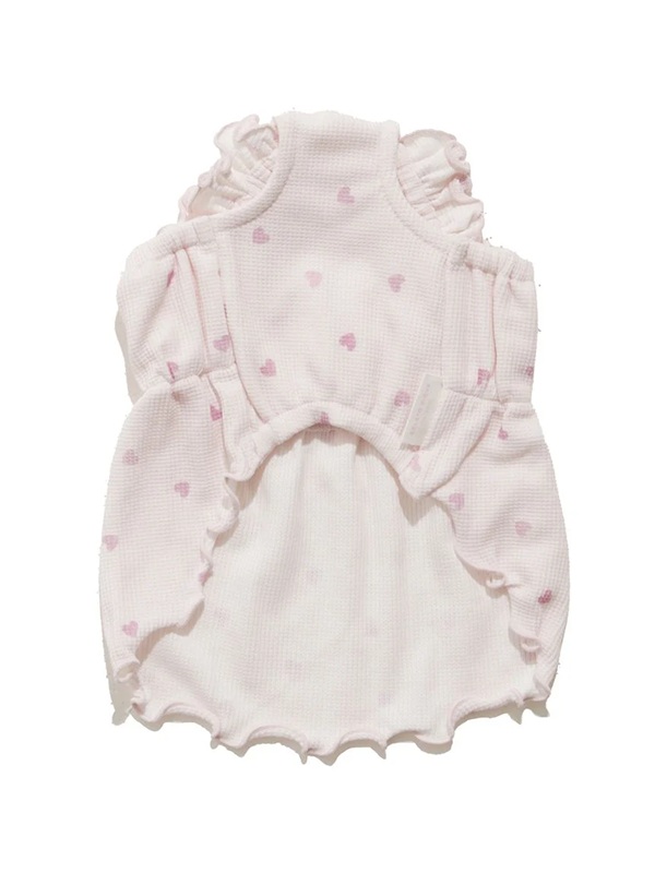 gelato pique（ジェラートピケ）【CAT&DOG】【販路限定商品】【Valentine】ハート柄フリルワンピース｜全2色