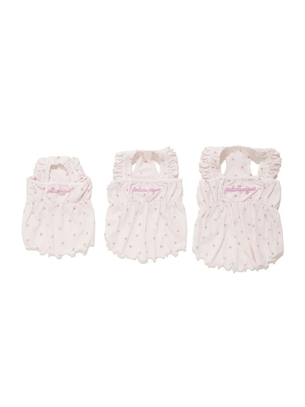 gelato pique（ジェラートピケ）【CAT&DOG】【販路限定商品】【Valentine】ハート柄フリルワンピース｜全2色