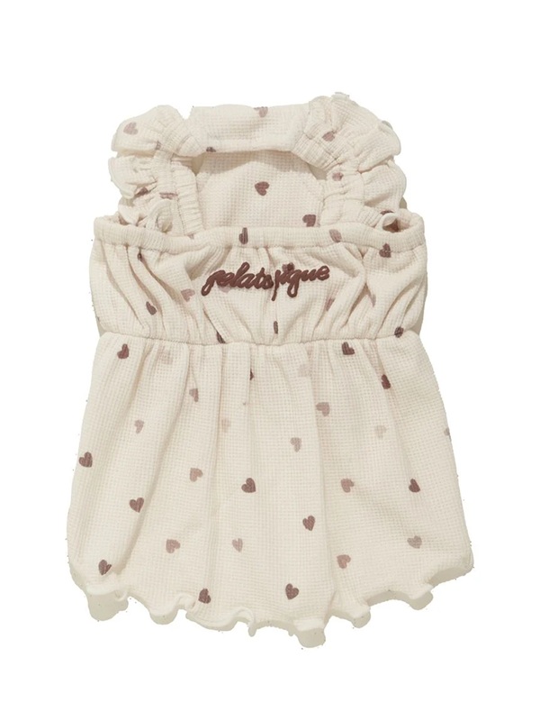 gelato pique（ジェラートピケ）【CAT&DOG】【販路限定商品】【Valentine】ハート柄フリルワンピース｜全2色