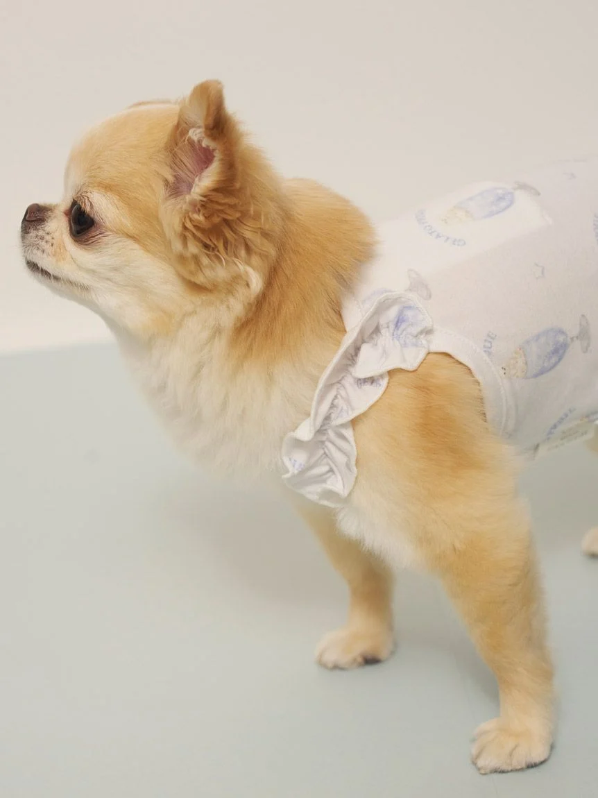 gelato pique(ジェラートピケ)【CAT&DOG】【接触冷感】シロクマひんやりスイーツ柄 Coolingフリルプルオーバー|全2色