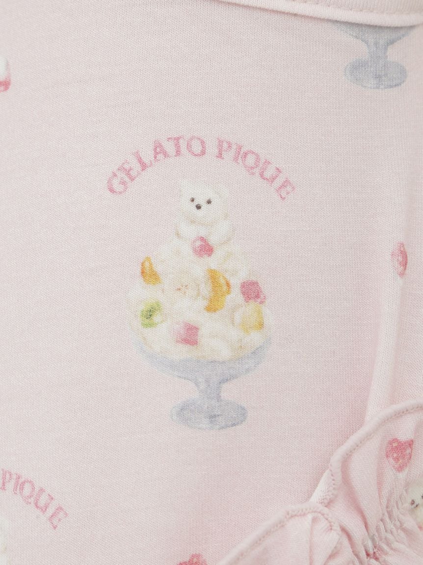 gelato pique(ジェラートピケ)【CAT&DOG】【接触冷感】シロクマひんやりスイーツ柄 Coolingフリルプルオーバー|全2色