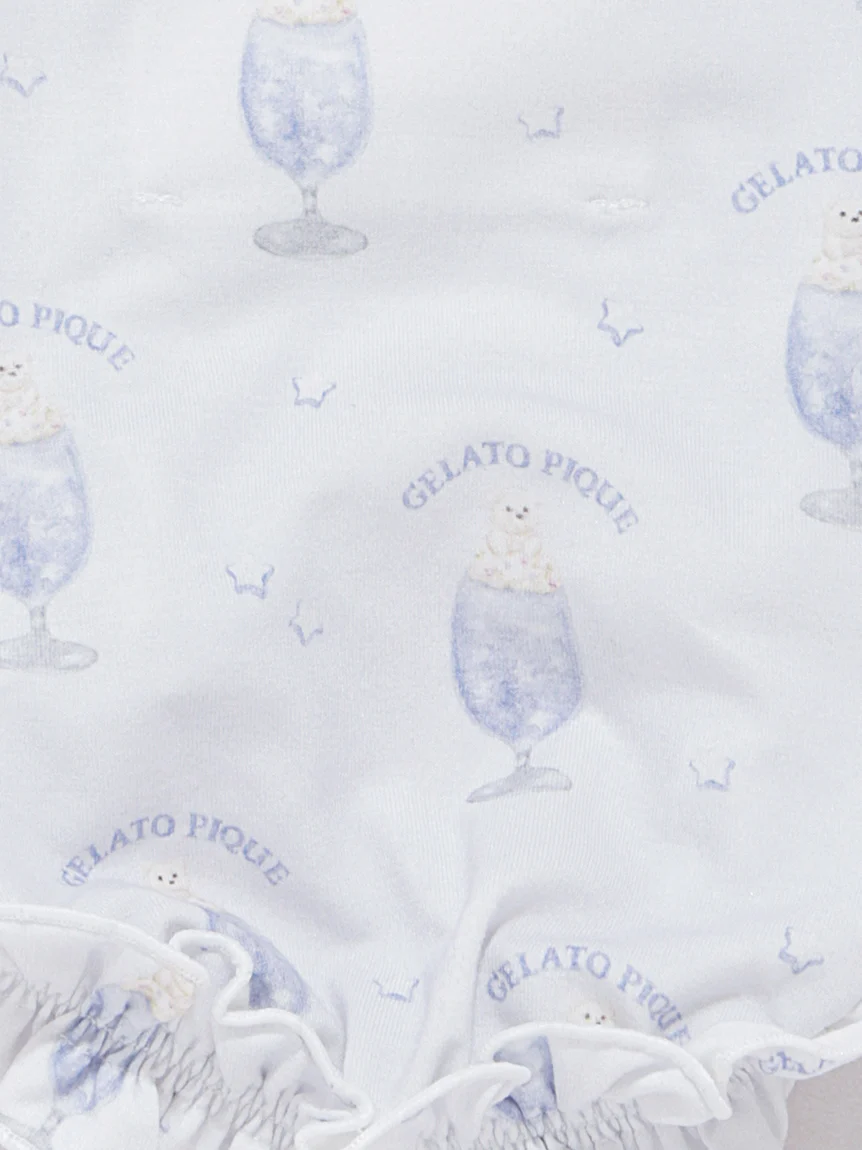 gelato pique(ジェラートピケ)【CAT&DOG】【接触冷感】シロクマひんやりスイーツ柄 Coolingフリルプルオーバー|全2色