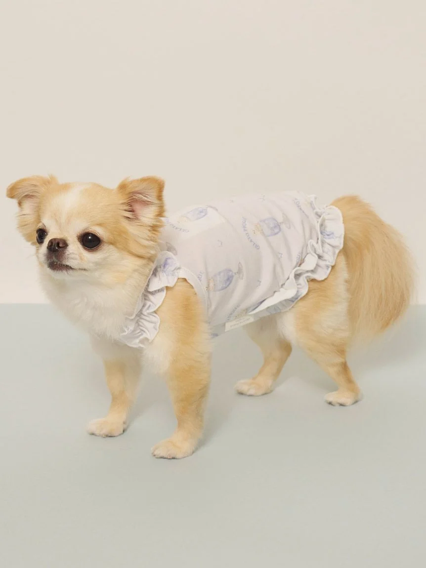 gelato pique(ジェラートピケ)【CAT&DOG】【接触冷感】シロクマひんやりスイーツ柄 Coolingフリルプルオーバー|全2色