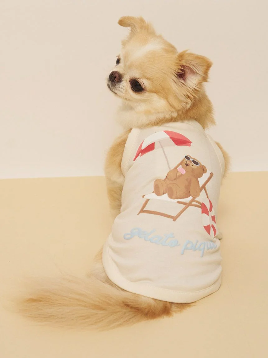 gelato pique(ジェラートピケ)【CAT&DOG】【接触冷感】サマーベア柄プルオーバー|全3色