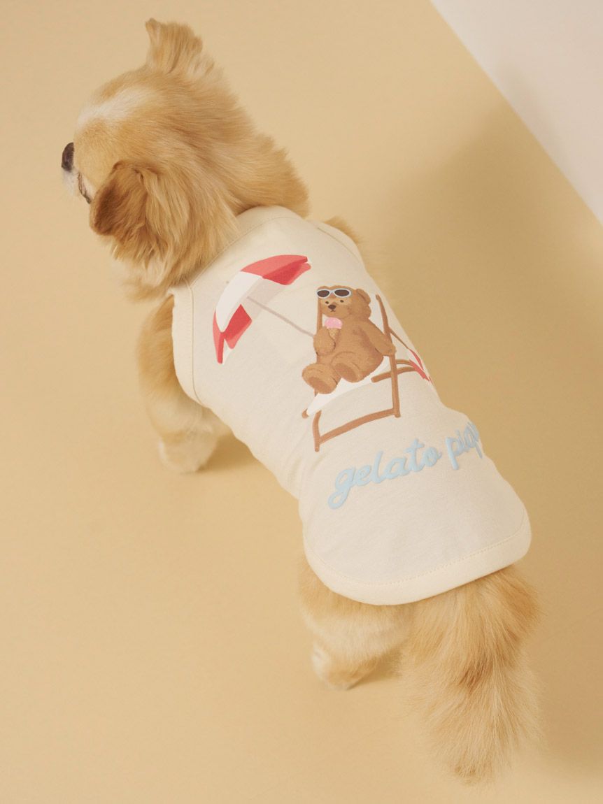 gelato pique(ジェラートピケ)【CAT&DOG】【接触冷感】サマーベア柄プルオーバー|全3色