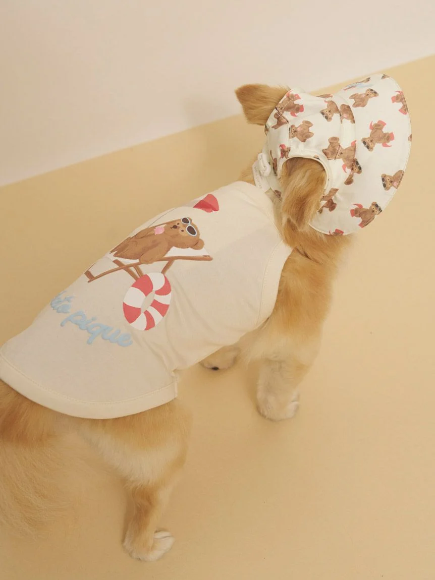 gelato pique(ジェラートピケ)【CAT&DOG】【接触冷感】サマーベア柄プルオーバー|全3色