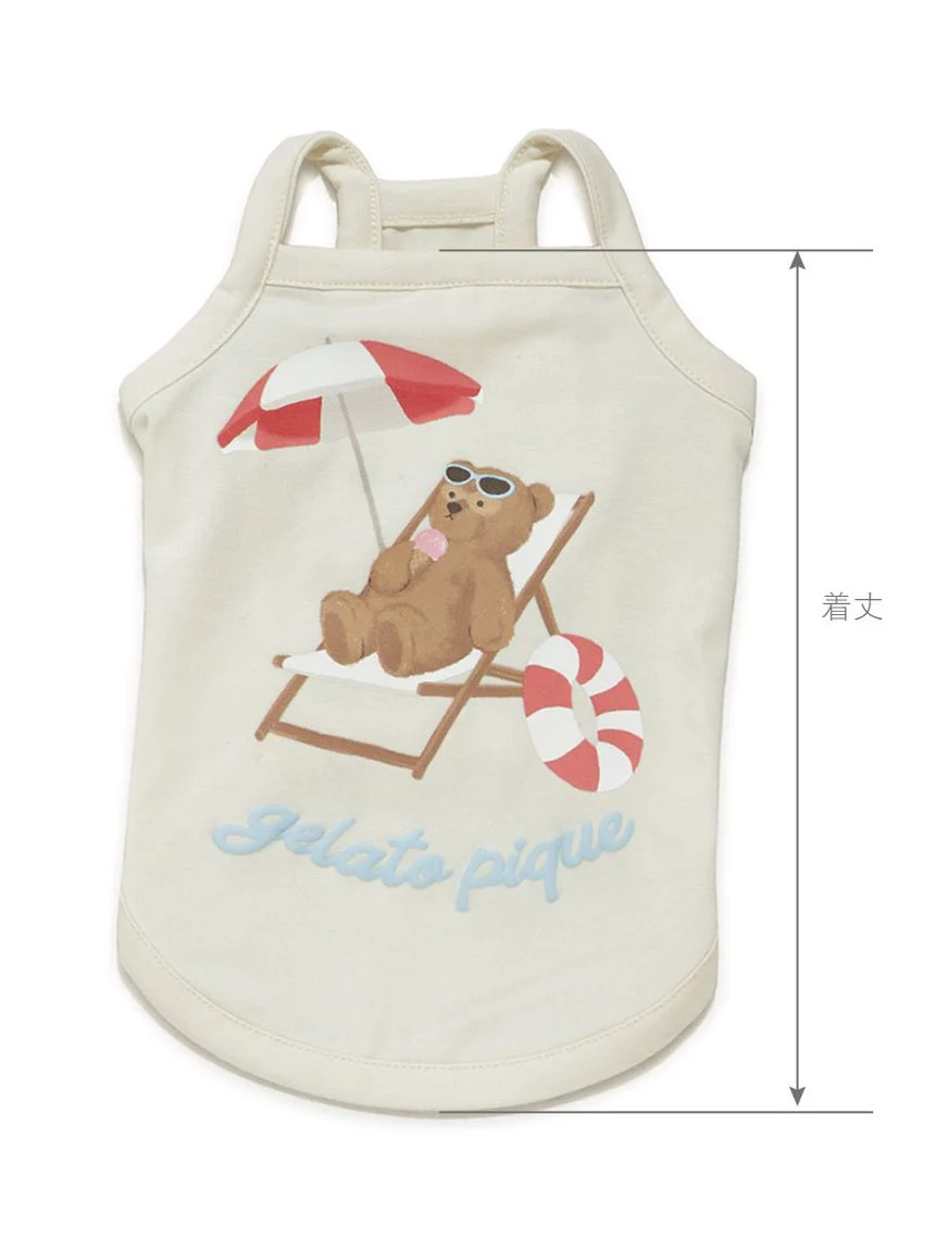 gelato pique(ジェラートピケ)【CAT&DOG】【接触冷感】サマーベア柄プルオーバー|全3色