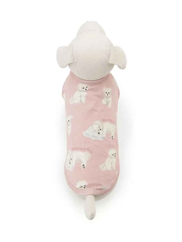 gelato pique(ジェラートピケ)【CAT&DOG】【販路限定商品】マルチーズ柄カットソープルオーバー|全2色