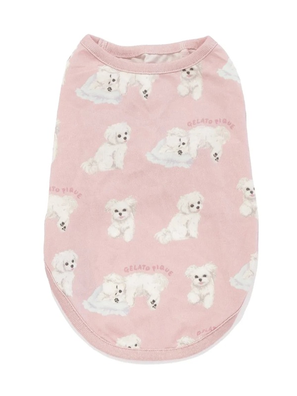 gelato pique(ジェラートピケ)【CAT&DOG】【販路限定商品】マルチーズ柄カットソープルオーバー|全2色