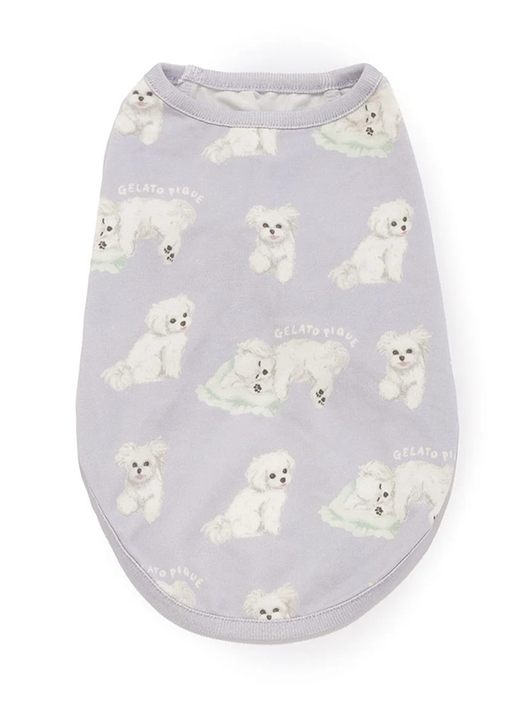gelato pique(ジェラートピケ)【CAT&DOG】【販路限定商品】マルチーズ柄カットソープルオーバー|全2色
