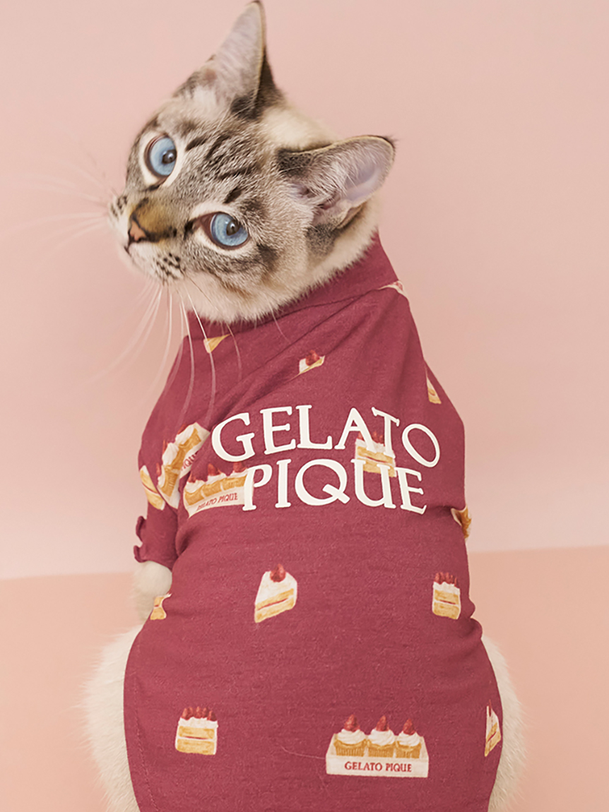 gelato pique(ジェラートピケ)ガーリーモチーフ柄カットソープルオーバー|全2色