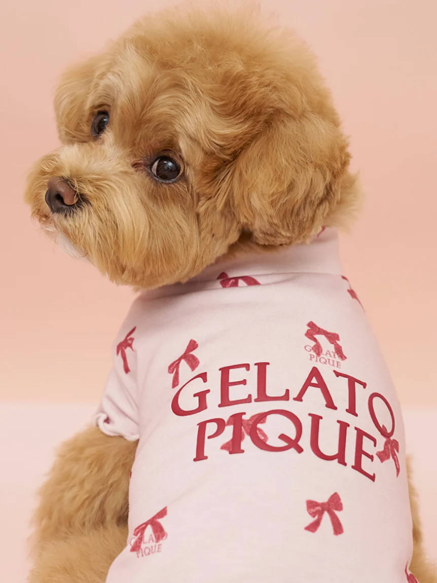 gelato pique(ジェラートピケ)ガーリーモチーフ柄カットソープルオーバー|全2色