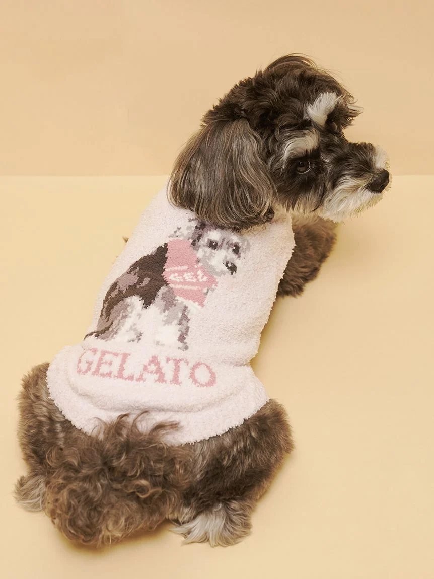 gelato pique(ジェラートピケ)【CAT&DOG】【販路限定商品】ベビモコシュナウザー柄プルオーバー|全2色