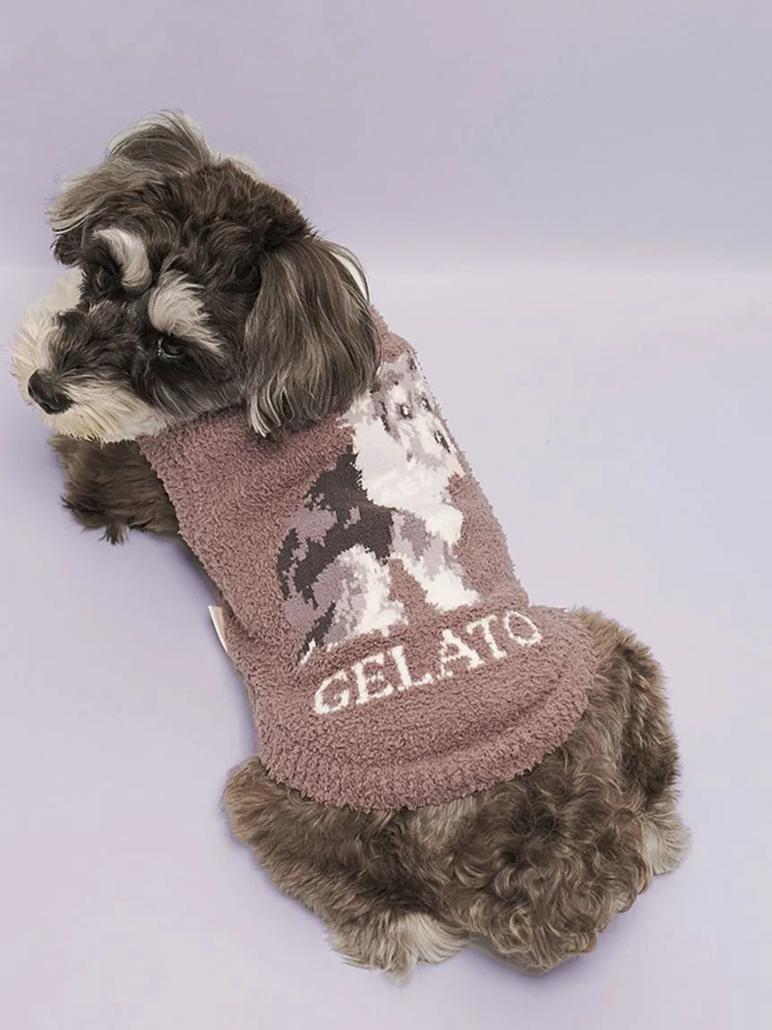 gelato pique(ジェラートピケ)【CAT&DOG】【販路限定商品】ベビモコシュナウザー柄プルオーバー|全2色